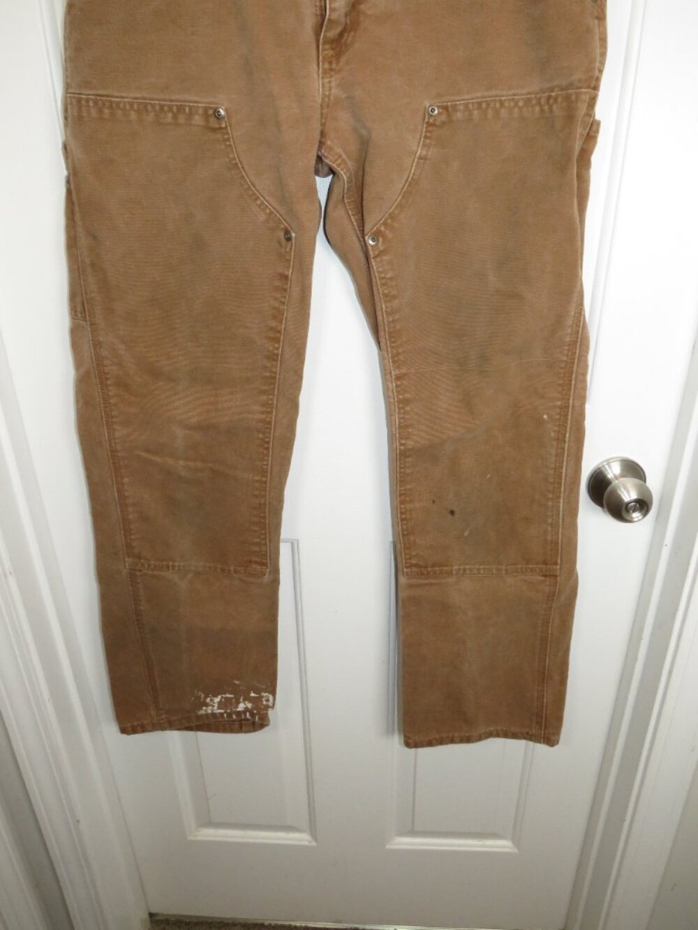 Carhartt Women's Canvas Double Knee WB136 BRN Size 6 x 32 Pants Work Vintage - Picture 4 of 7
